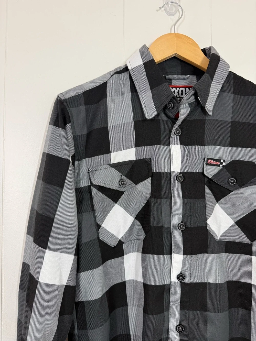Dixxon Flannel Company Finish Line Black & White Long Sleeve Flannel